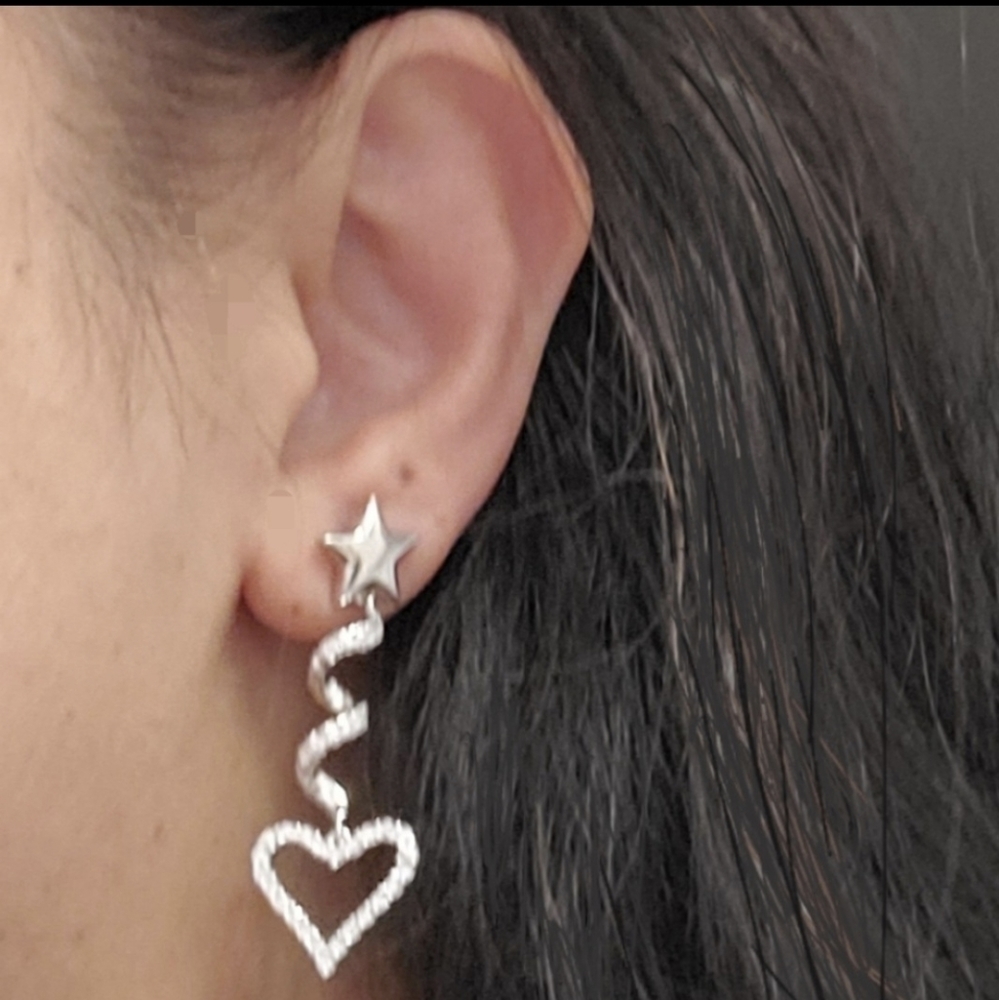 NEW Sterling Silver Swirl Earrings